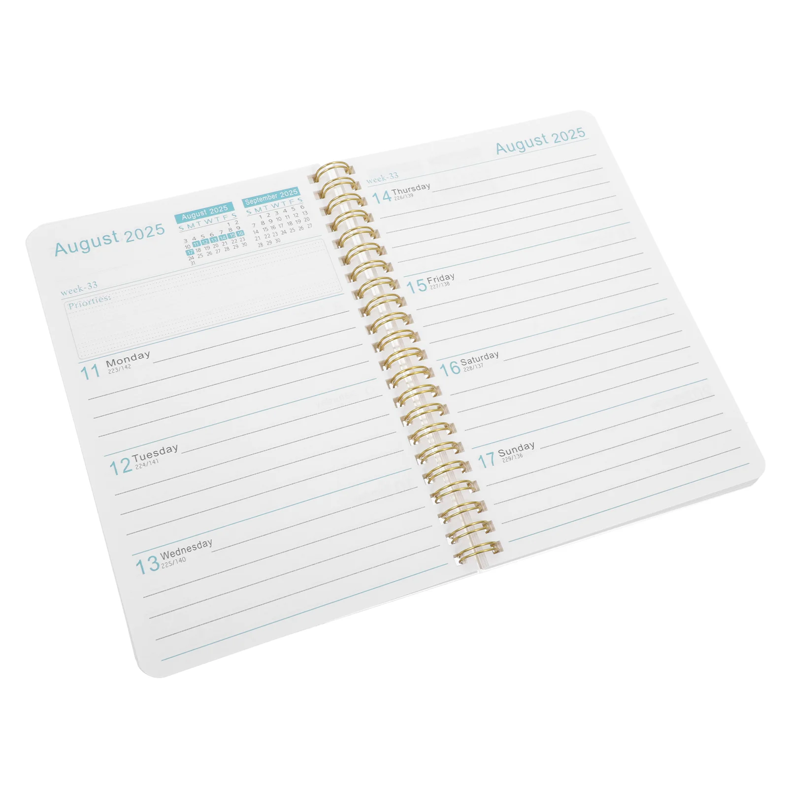 

Schedule Book Date Academic Planner Spiral Weekly Monthly Small Paper Daily Notebook