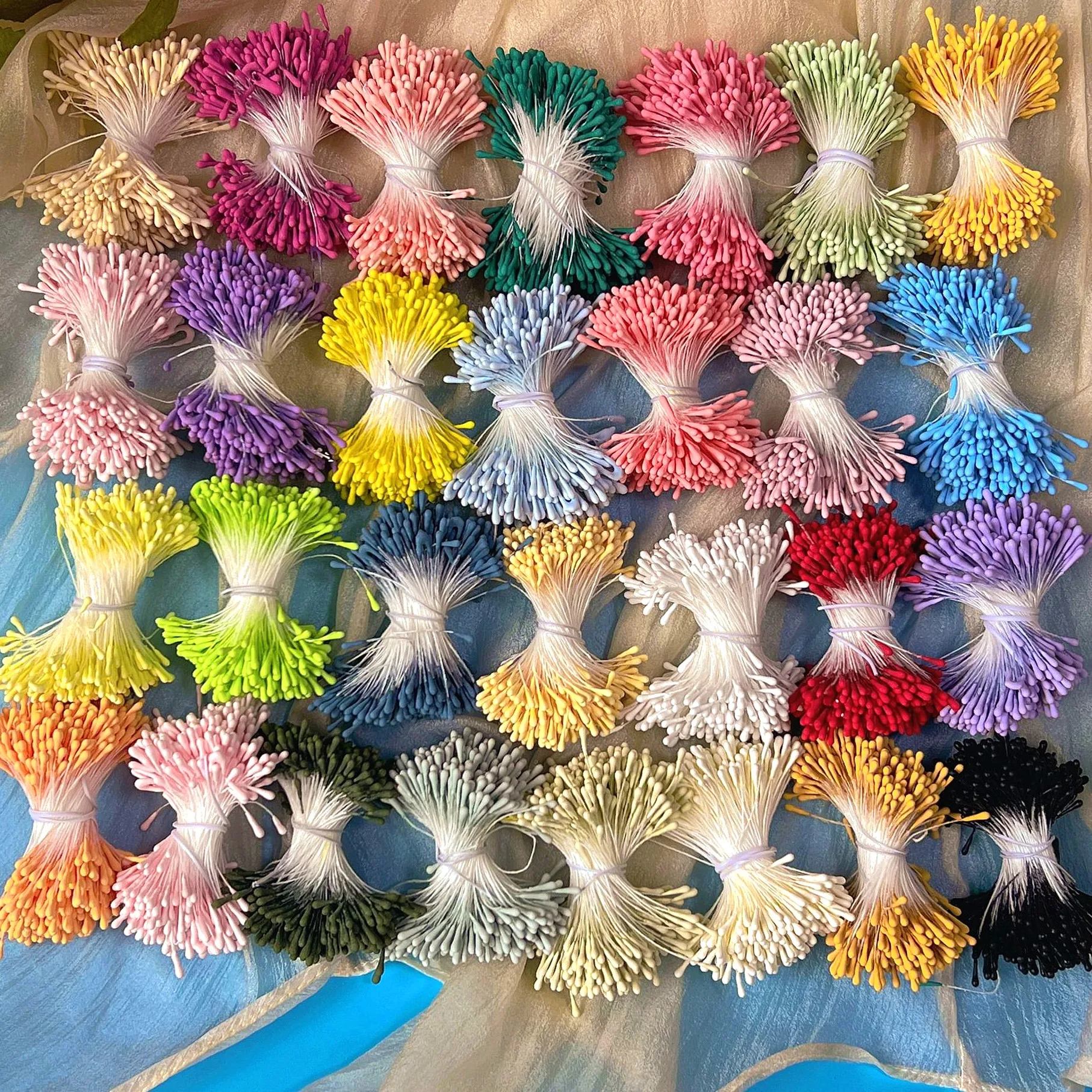 

350pcs 2mm Multi Options Artificial Flower stamen Mini Pearl Floral Pistil For Wedding Party Home Decoration DIY Accessories