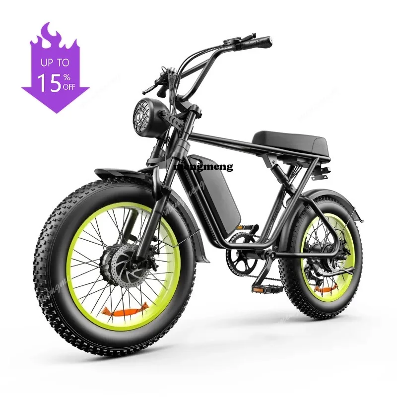 

Электровелосипед A61 от прямого производителя, с толстыми шинами для бездорожья, съемным аккумулятором, ассистентом педалирования PAD, двойным двигателем, горный электровелосипед