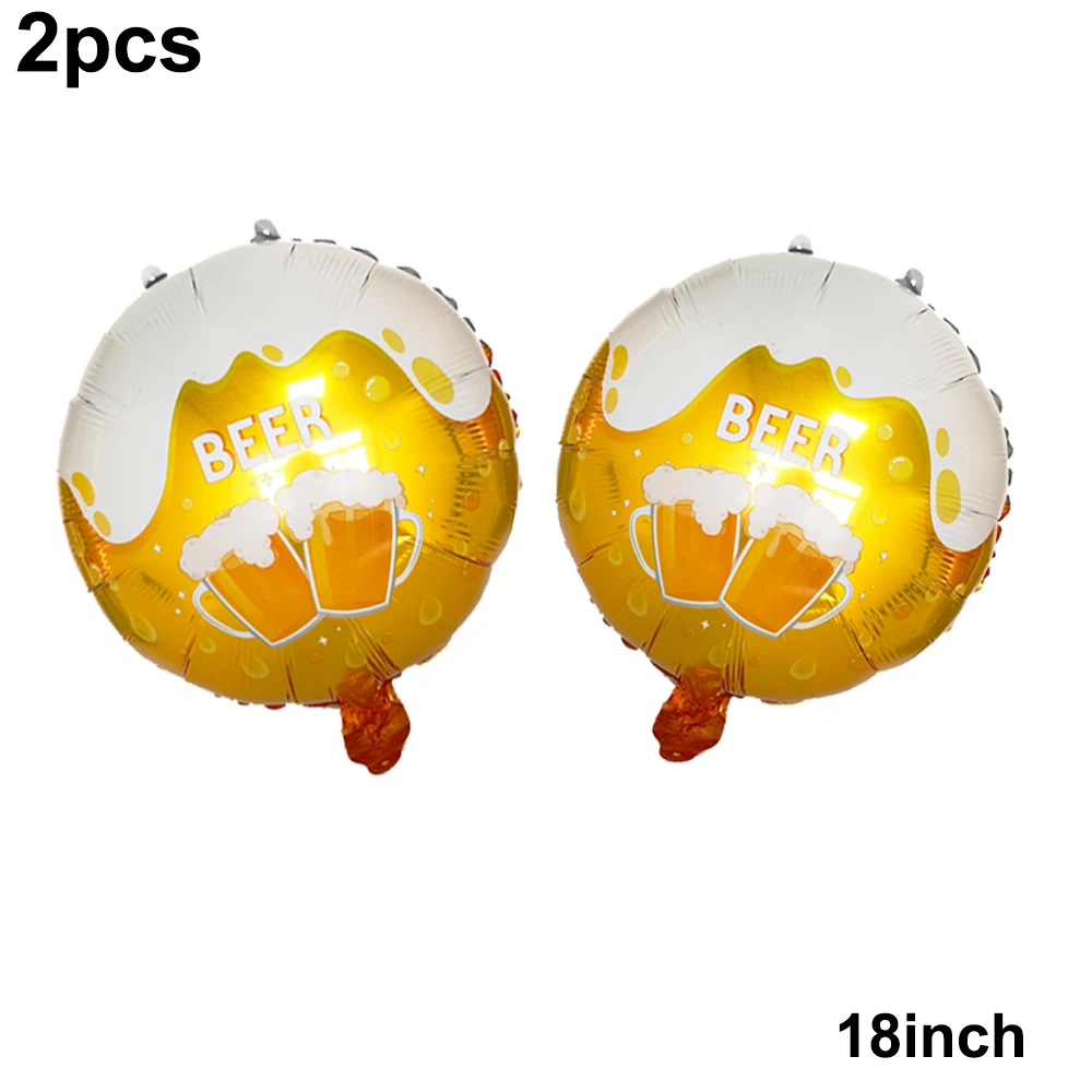 2pcs Beer Cup Foil Balloons Adult Boys Men Birthday Party Decor Beer Cheers Balloon for Beer Festival Bar Summer Party Decoratio