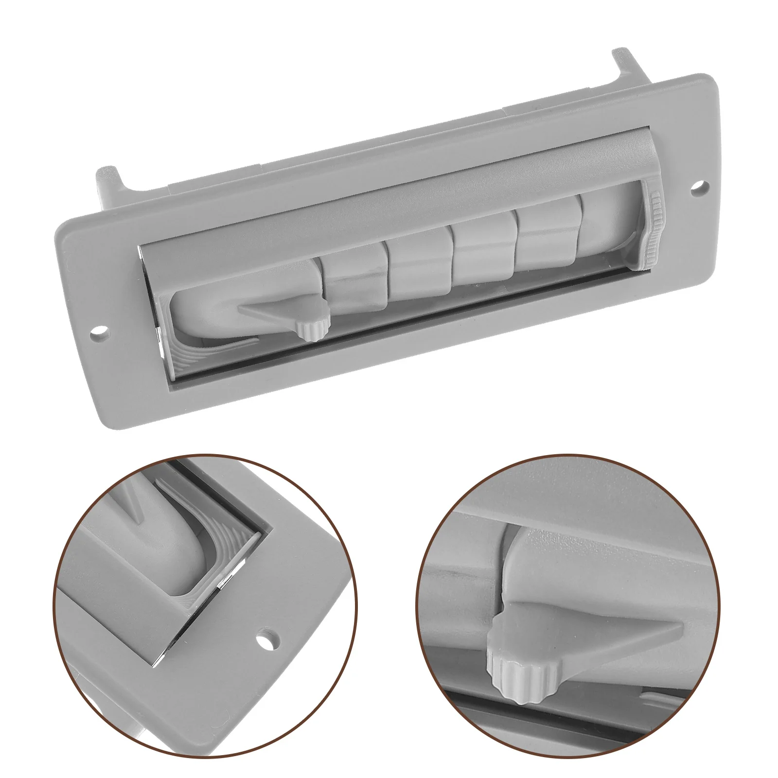 

Universal Car Air Vent Grey Adjustable Louver Dashboard Air Outlet for Rvs Electric Vehicles Automotive Vent Grille Replacement