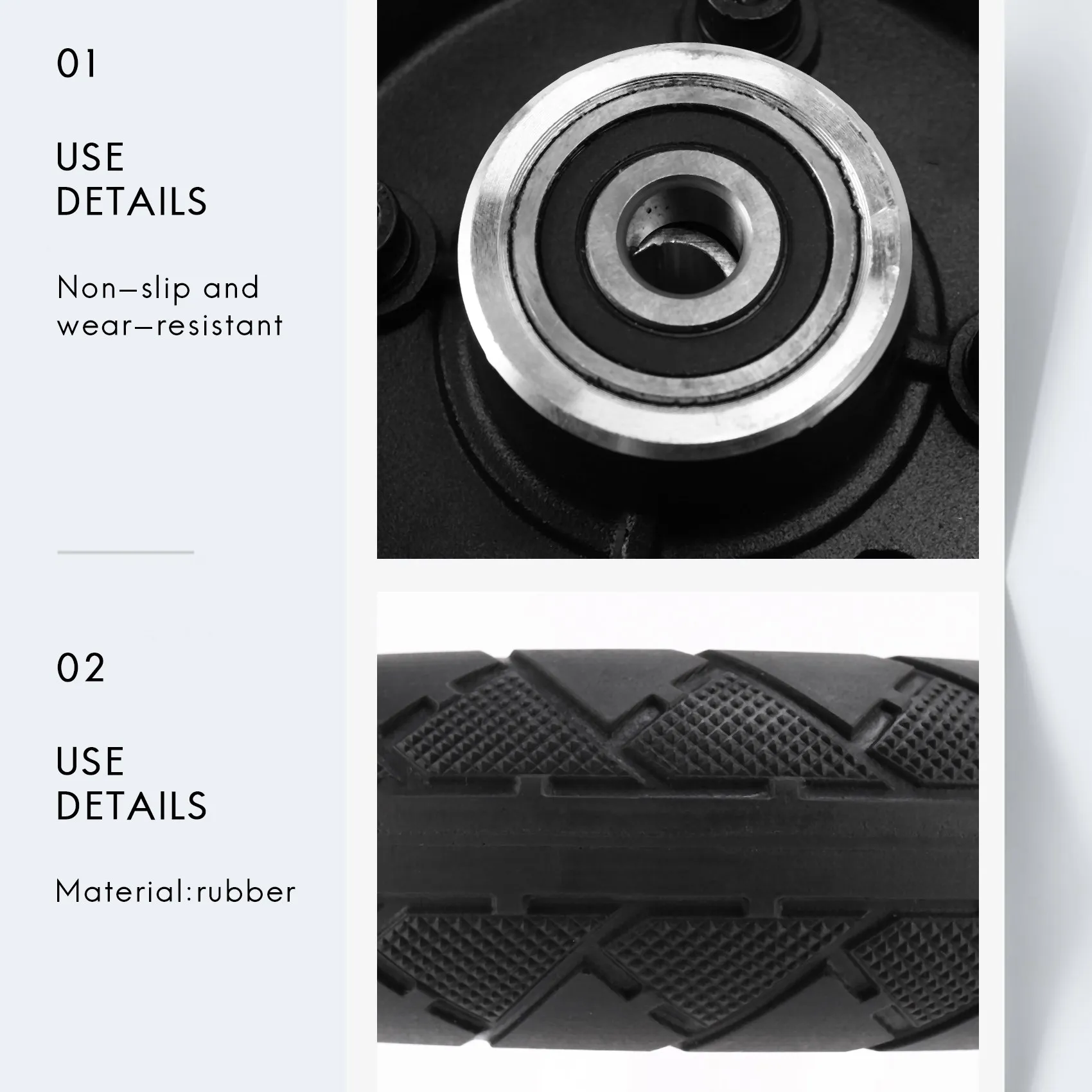 

CGDS-Explosion-Proof Solid Tubeless Tire For 8 Inch Electric Scooter Front Wheel And Belt Rear Wheel 200X50 Solid Tyre Parts