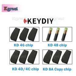 5 10 szt. KEYDIY kluczyk do samochodu Chip KD 4C/4D KD 48 KD 48 4C 4C 4D 46 48 8A kopia Transponder do Chip transpondera klucz programujący KEYDIY KDX2