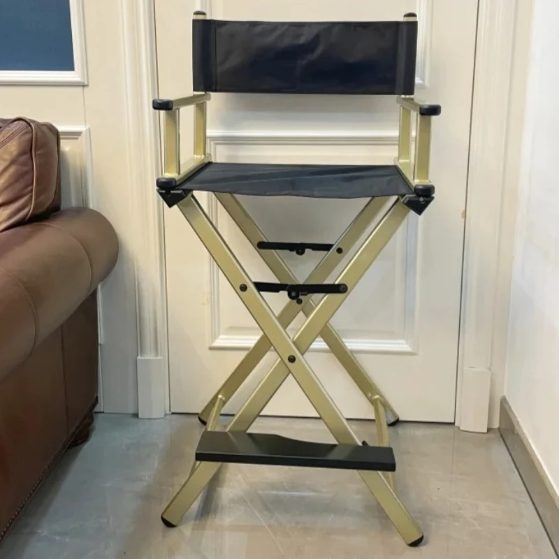 Elegant High Aluminum Beach Chairs Frame Makeup Artist Director Foldable Lightweight Portable Folding Makeup Outdoor Furniture