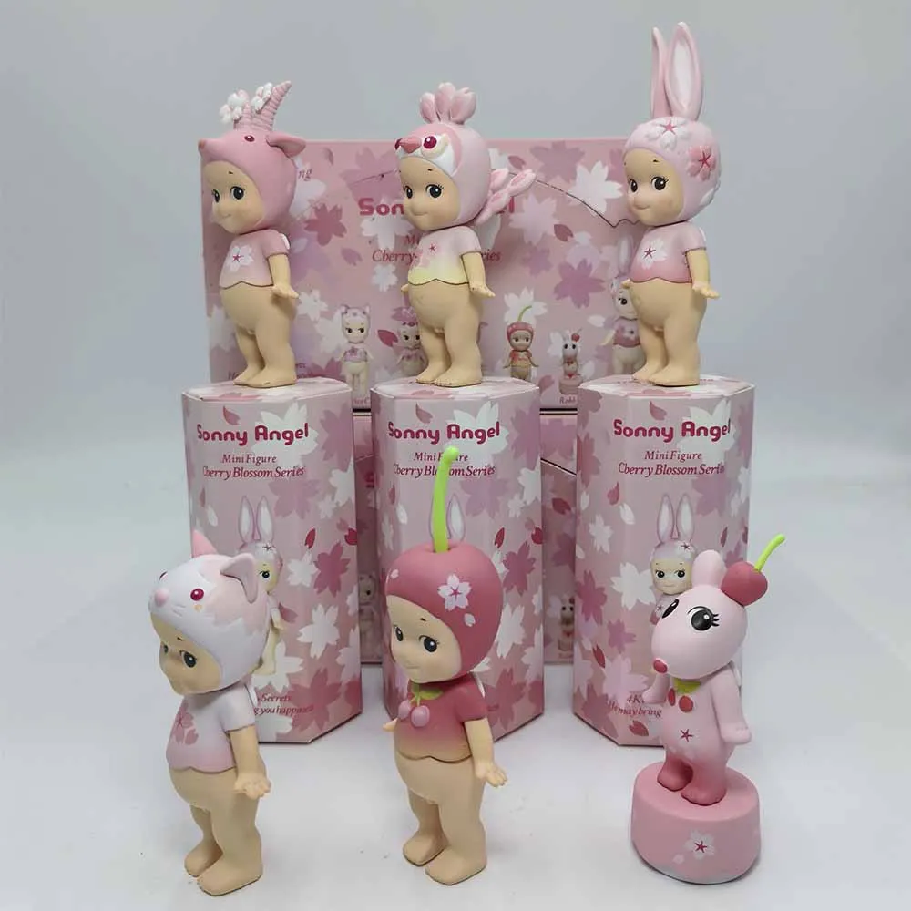 소니 엔젤 핑크 벚꽃 시리즈 블라인드 박스 장난감 미스터리 박스 귀여운 행운의 인형 장식 ... - 4