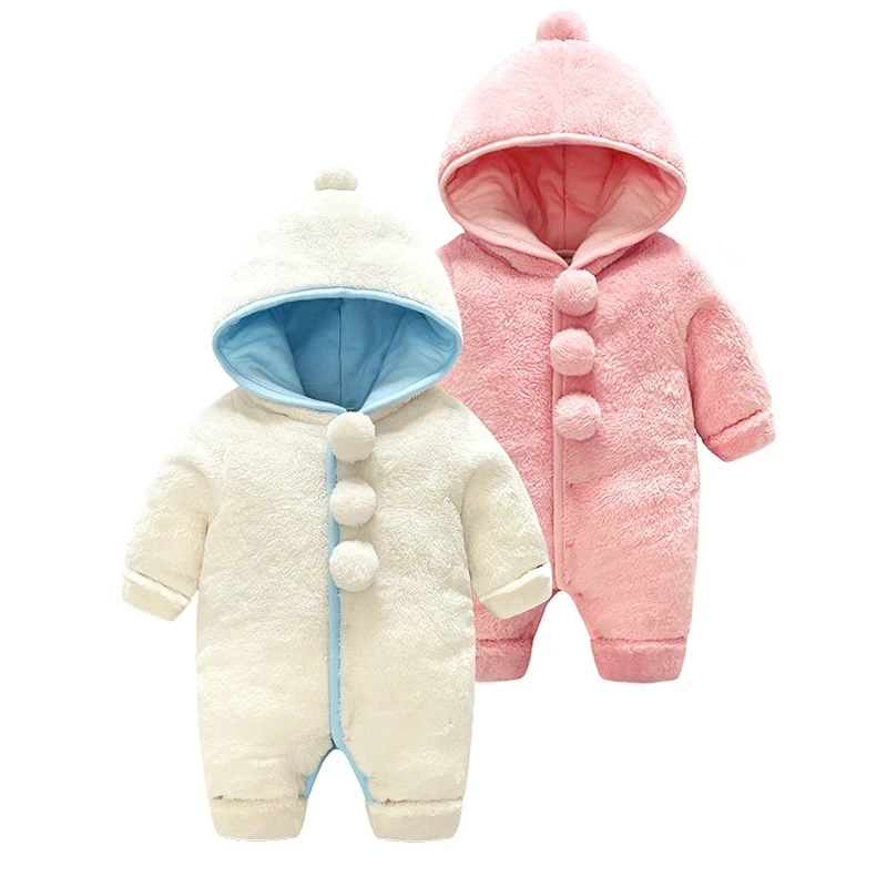 

2024 Winter Baby Rompers Newborn Flannel Baby Boy Warm Clothes Animal Baby Girl Rompers Baby Clothing