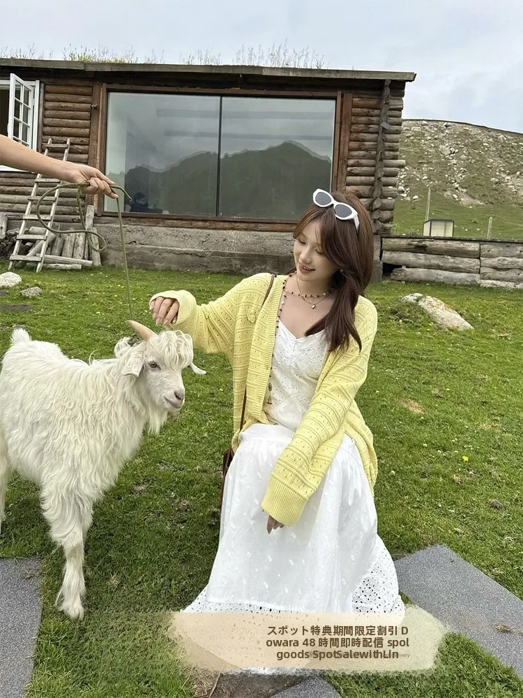 

plus Size Women's Knitted Sweater Woolen Yarn V-Ne Open Cardigan Long Sve Floral Decoration Hollow out Casual Sle