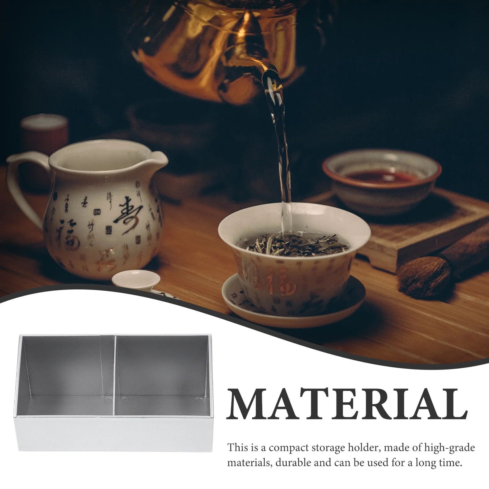 

Tea Bag Organizer Box Storage Holder For Coffee Creamer Sugar Packets Seasoning Hotel Supply Multi Compartment Pantry