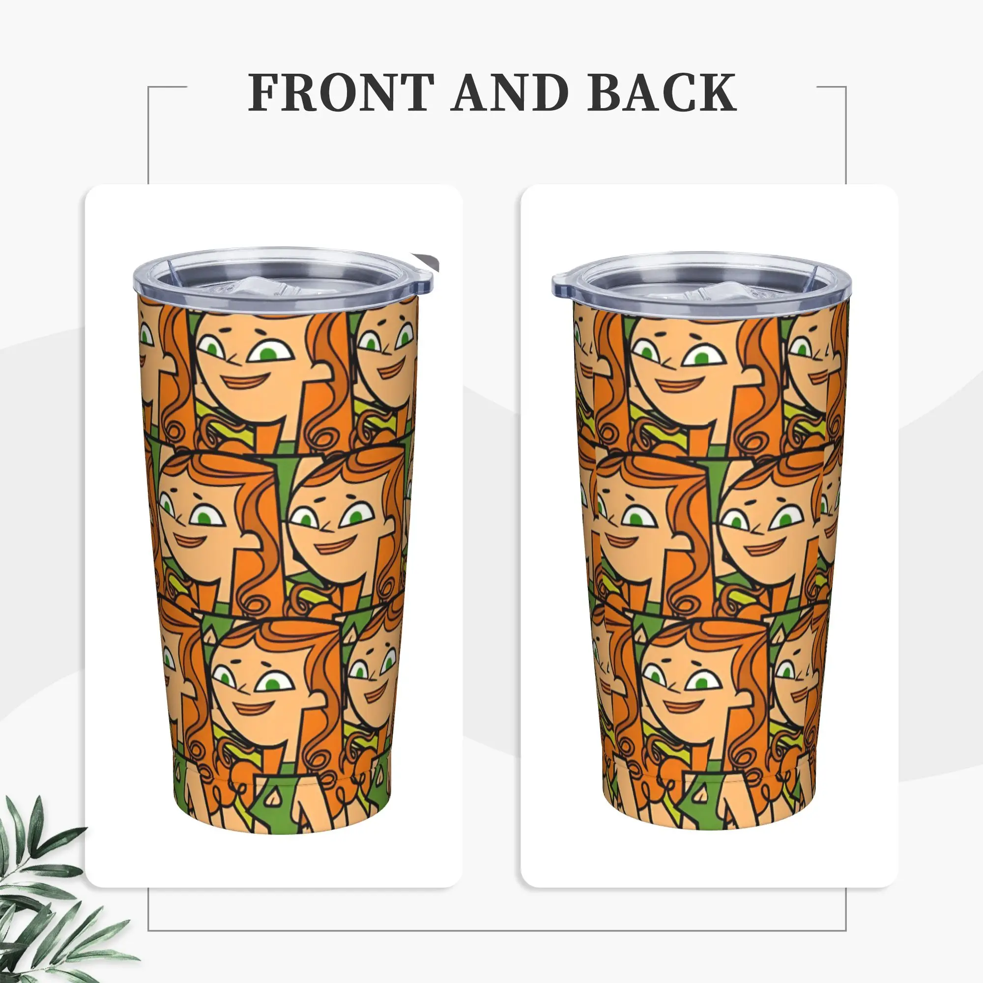 Totals Dramas Izzy Tumbler Vacuum Insulated  Thermal Cup with Lid Straw Car Mugs Spill Proof, 20oz