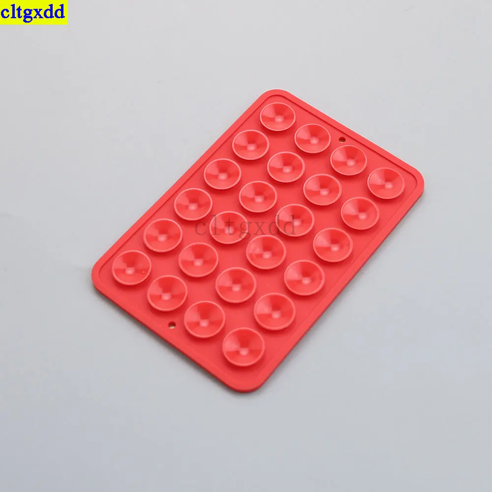 Cltgxdd 5 ชิ้น/ชุดสมาร์ทโฟนสากลซิลิโคนดูดถ้วยผู้ถือสติกเกอร์ด้านหลังผนังแก้วกระเบื้องเซรามิคเรียบวงเล็บผนัง