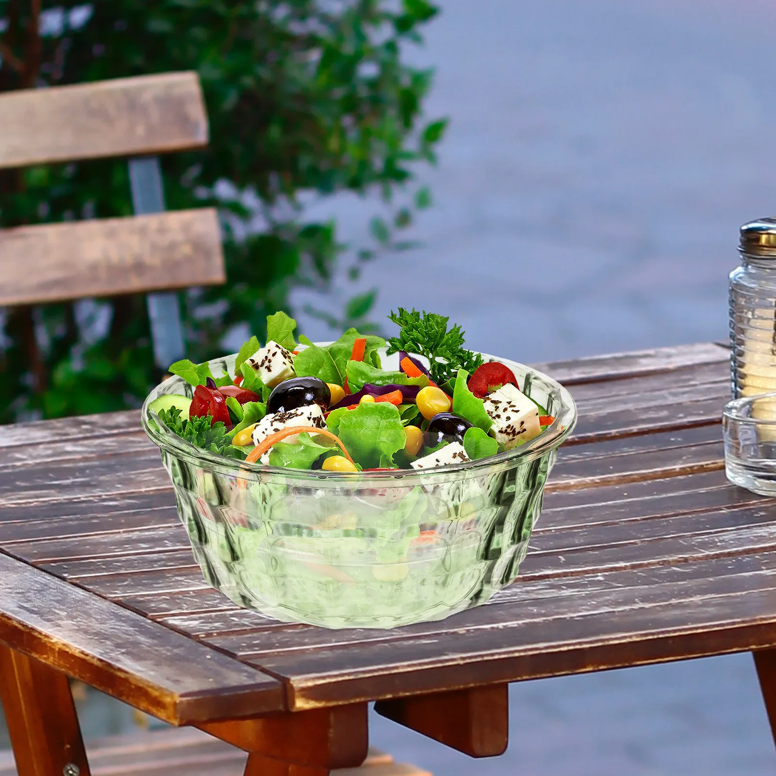 

3Pcs Transparent Food Container Salad Bowl Snack Storage Box Vegetable Organizer Refrigerator Storage Food Holder