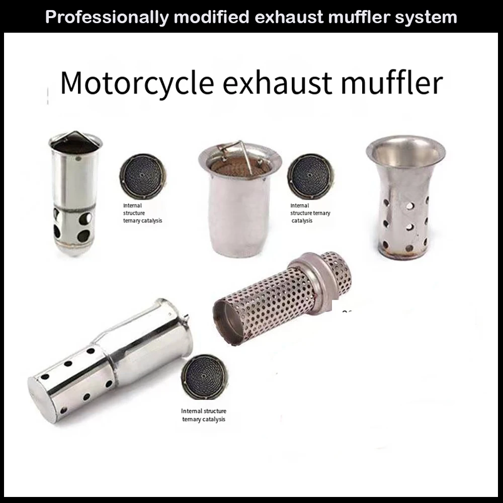 60mm 50.8mm motorcycle universal front catalyst DB Killer detachable muffler Motorcycle exhaust muffler 