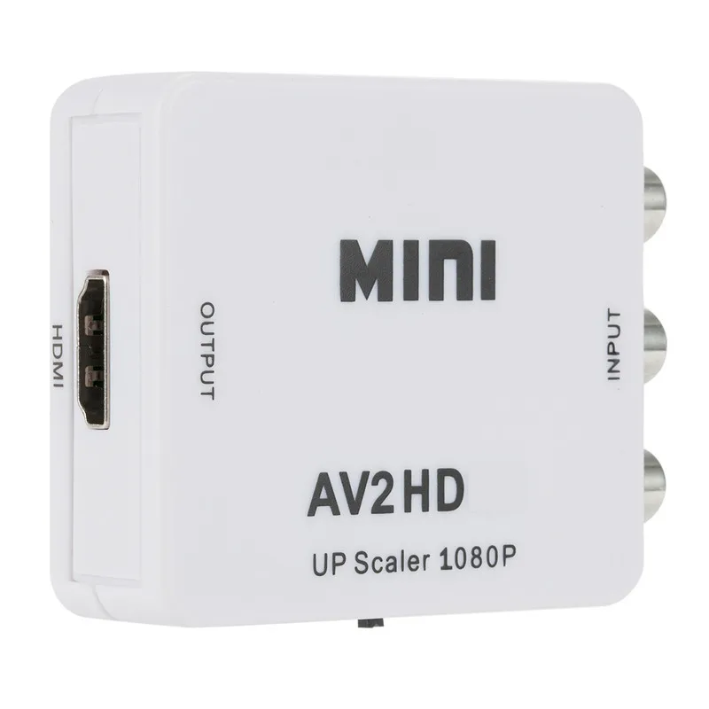 AV RCA CVBS to HDMI-compatible 1080P Video Converter MINI AV2HDMI Adapter Converter Box For HDTV Projector Set Top Box DVD