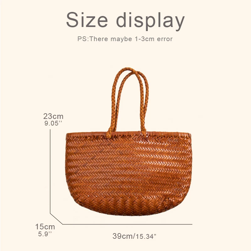 Vintage Tote Bags For Women Handbags And Purses Luxury Designer 2023 New In PU To Hand Cross Weave  Decoration With Inner Pocket