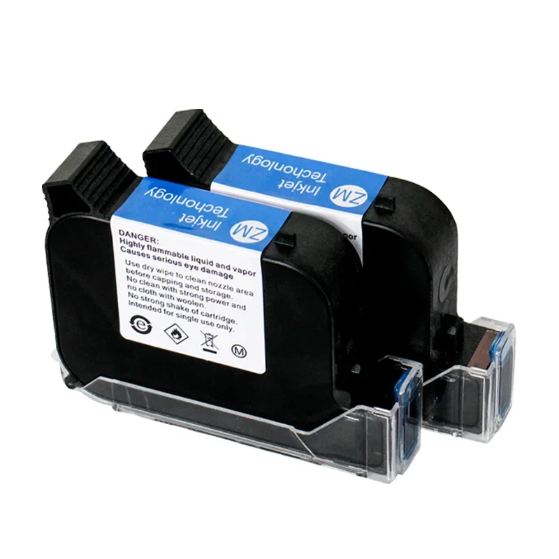 Eco Solvent Ink Cartridge 2588 Black Thermal Handheld Printer Ink Cartridge For 600DPI Portable Expiry Date 12.7mm Inkjet Coder