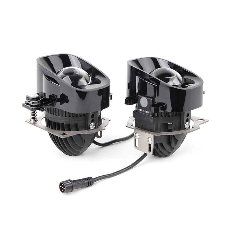 2 بوصة مصباح الضباب ثنائية جهاز عرض (بروجكتور) ليد عدسة HD عالية منخفضة شعاع 3-color المصابيح الأمامية ل Tourle تويوتا العارض الضباب الخفيف IP67 مقاوم للماء #6