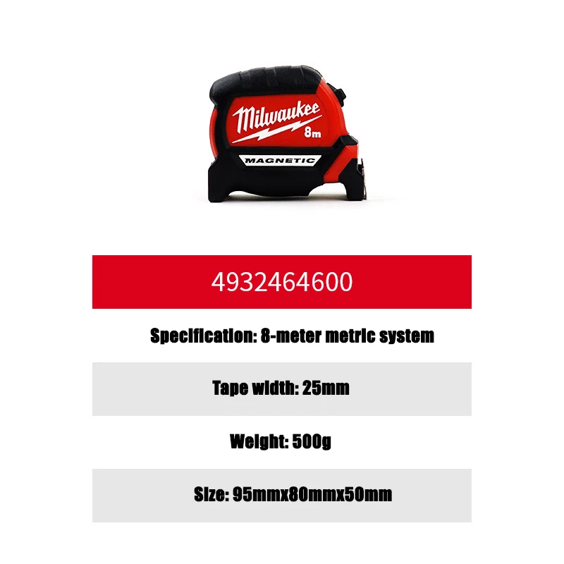 Milwaukee Advanced Magnetisches Maßband, Professionelles Messwerkzeug mit Metrischer Skala, Robustes Maßband für Bau und Heimwerker – Detail 3
