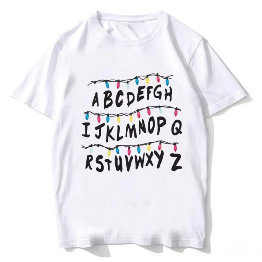 2026 High Quality Stranger Christmas Light T-shirt Monster Graphic T Shirts Gothic Fashion Vintage Tees