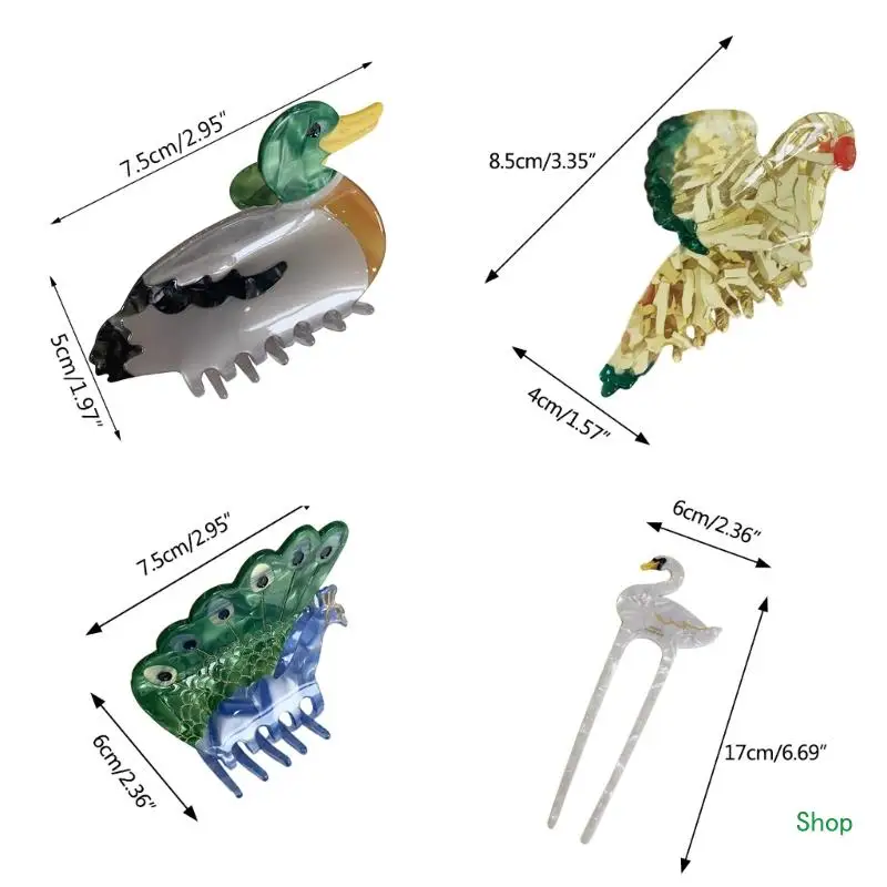 Dropship Haarklammer, niedliche Tier-Haarspange für Frauen und Mädchen, Styling-Vogel-Haarnadel-Haarspange für dickes Haar, Haar