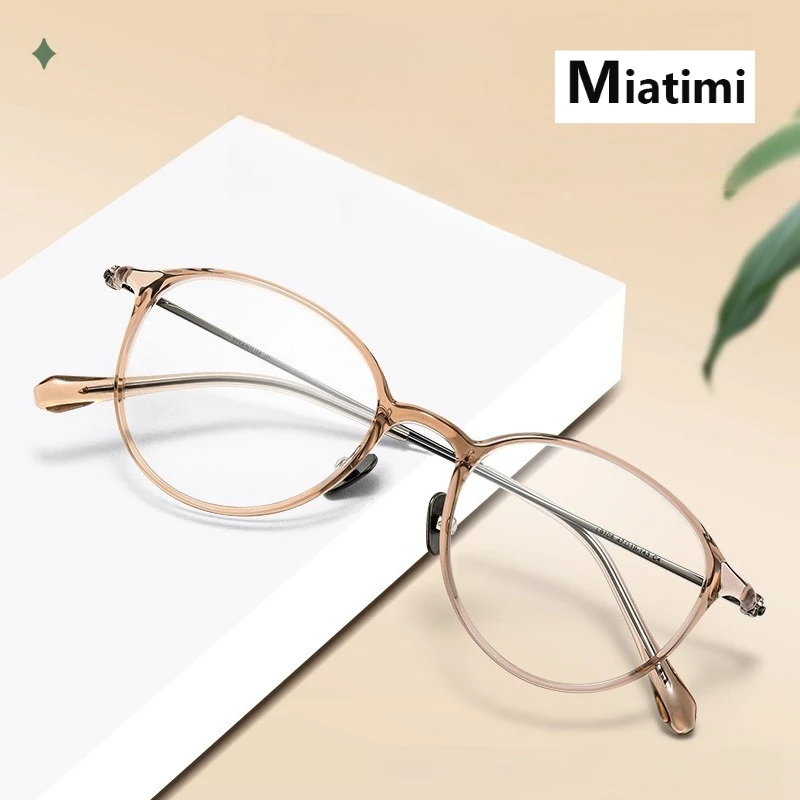 

Модные оптические очки из чистого титана, мужские и женские винтажные круглые оправы, роскошные оправы для очков по рецепту, для коррекции близорукости