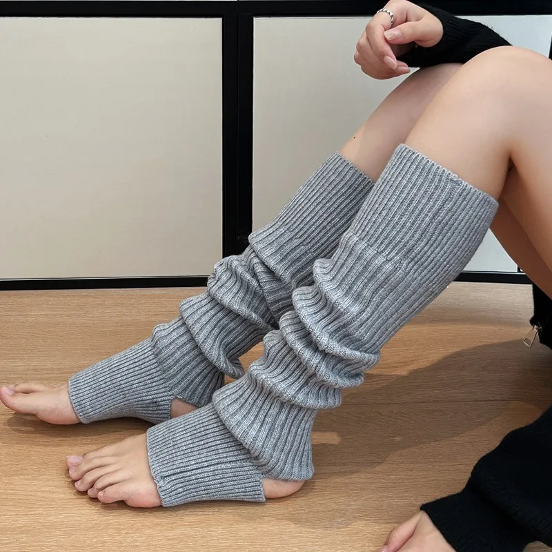 Jambières thermiques en peluche douce pour femmes, manchettes de bottes tricotées, chaussettes à bout ouvert pour Yoga, danse, Fitness, garde au chaud à la maison, nouvelle collection hiver ​