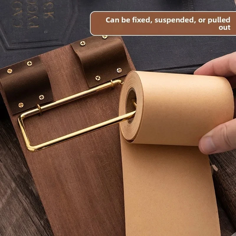 Vintage Sticky Note Clip Hanging Roll Paper Sticky Note No Sticky Ins Wind Board Note Blank Notepad Message Pad