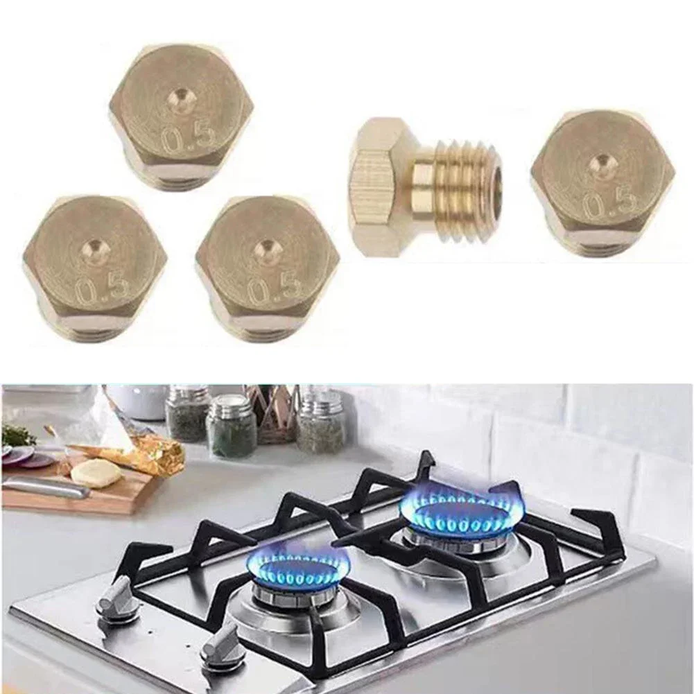 Metal Bicos para SABAF Burner, GLP Gás Jet Set, Hob LPG Conversão Kit, Propano Injector, 5Pcs