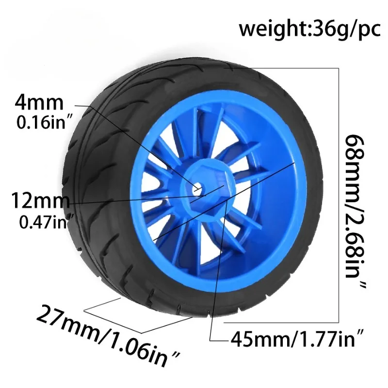 

Шины для гоночных автомобилей на радиоуправлении WRC Rally Tires 12 мм Hex для 1/10 RC On Road Car Tamiya TT01 TT02 XV01 XV02 PTG-2 HSP HPI Kyosho MST Запчасти