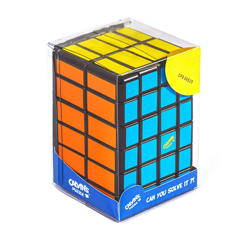 Calvin\'s Puzzle Cube Flat 246 Magic Cube 2x4x6 Unequal Order Cube Black Sticker Shaped Children\'s Puzzle Brain Burning Toy