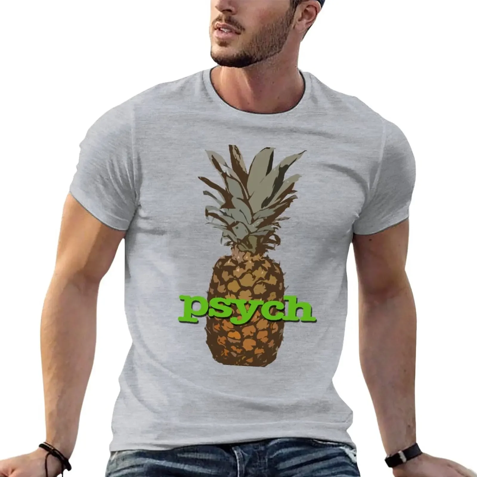 Psych Pineapple T-Shirt sports fans summer clothes customs mens funny t shirts