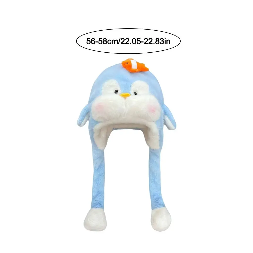 أزياء البطريق الأذن تتحرك قبعة الكرتون يندبروف الشتاء بالاكلافا قبعة الدفء سميكة غطاء حماية الأذن في الهواء الطلق #6