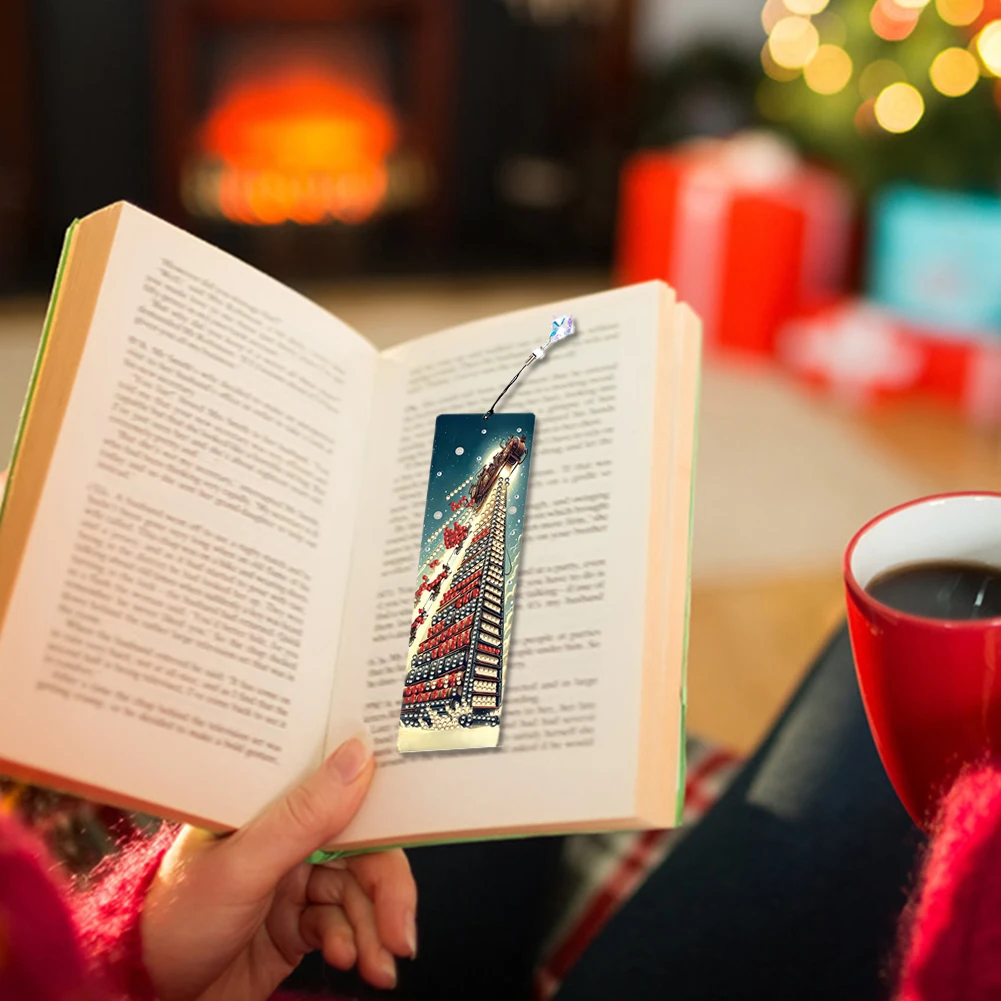 

8Pcs Christmas Themed DIY Diamond Painting Bookmark for Reading Enthusiasts (C)