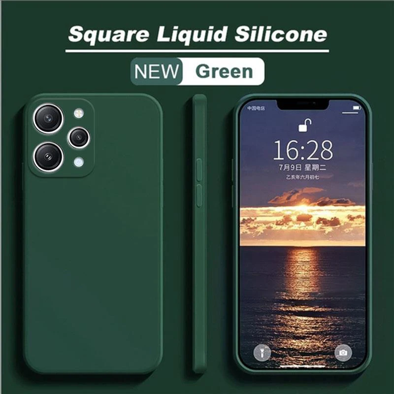 Für Xiaomi Redmi 12 4G Fall Flüssigkeit Silikon Plain Gummi Funda Schutz Fall Für Redmi 12 Abdeckung Für Redmi 12 fall – Detail 5