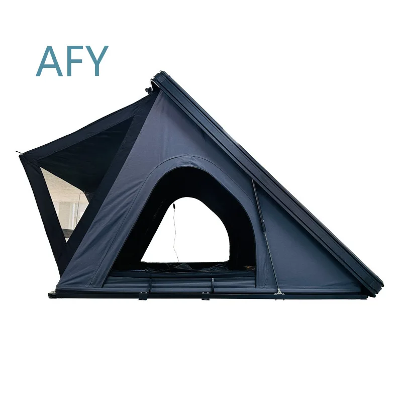 Outdoor Ultra-Thin Aluminum Alloy Hydraulic Triangular Roof Tent for SUV Truck Van RV Camping Quick Setup Durable Sturdy