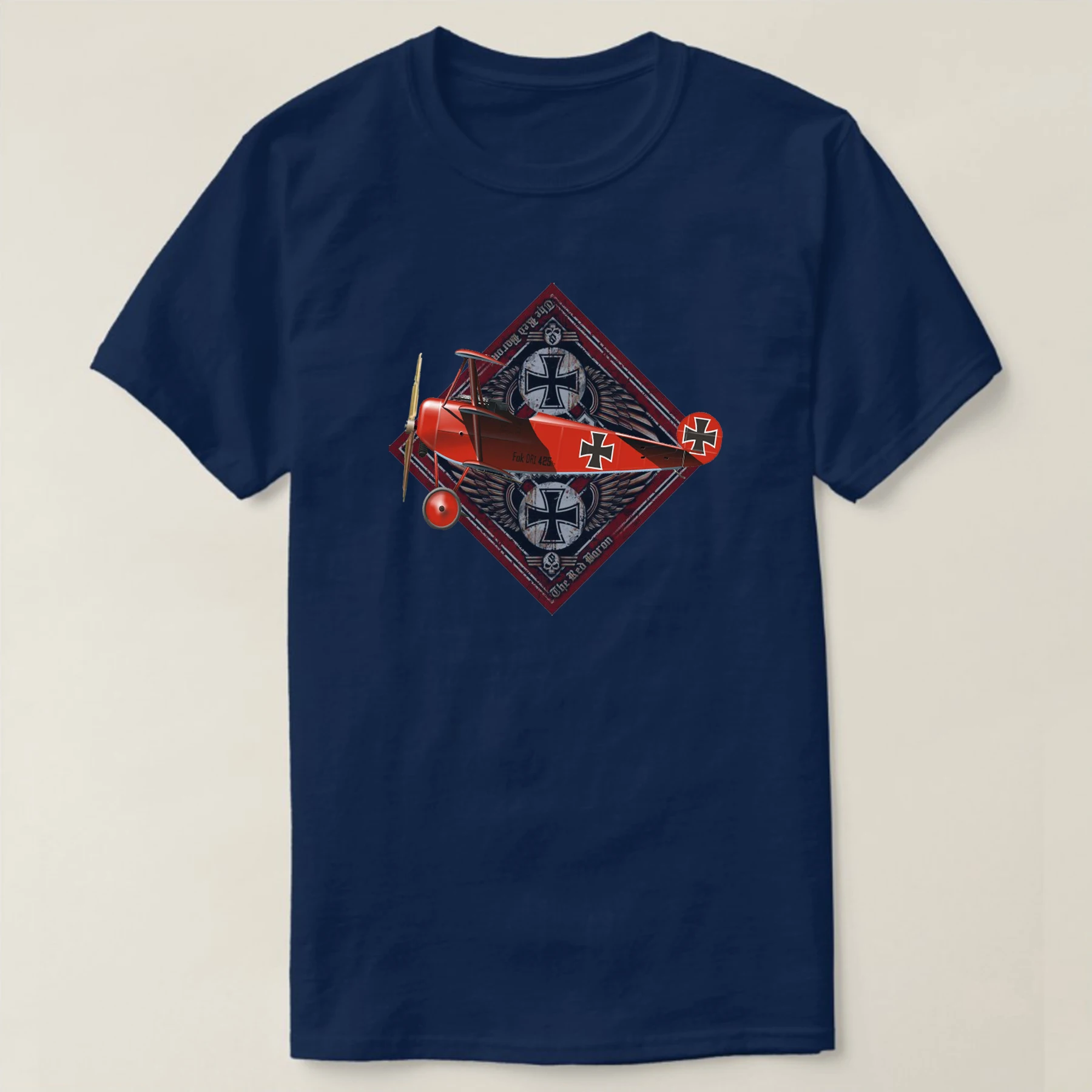 WWI German Air Force Ace Red Baron T-Shirt New Short Sleeve Casual 100% Cotton O-Neck Summer Mens T-shirt