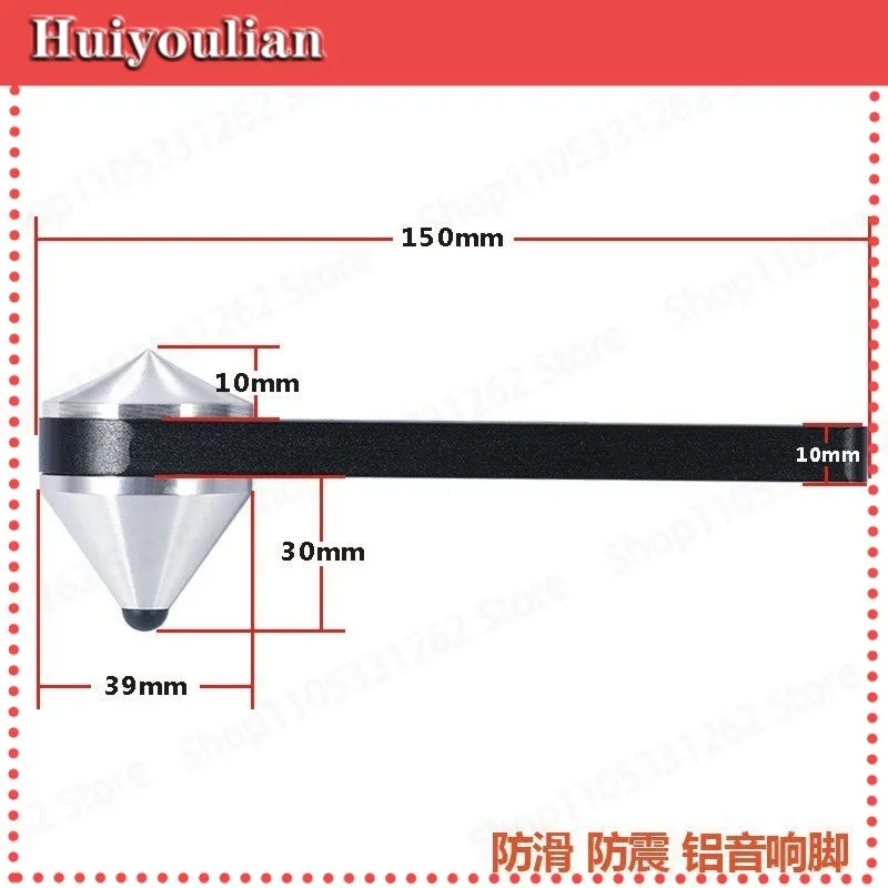 Aluminum Speaker Isolation Feet, Vibration Damping Spikes with Anti-Slip Pads for Audio Stand