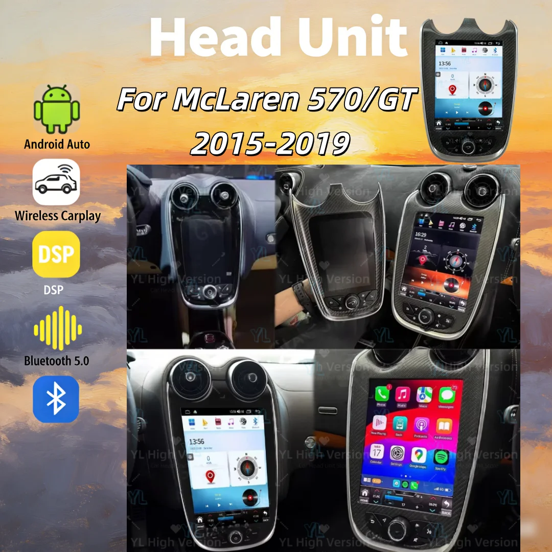 

9,7-дюймовый автомобильный радиоприемник Android Auto для McLaren Grand Tourer GT 2015-2019, GPS-навигатор, стерео-ресивер, автомобильная мультимедийная система, 4G