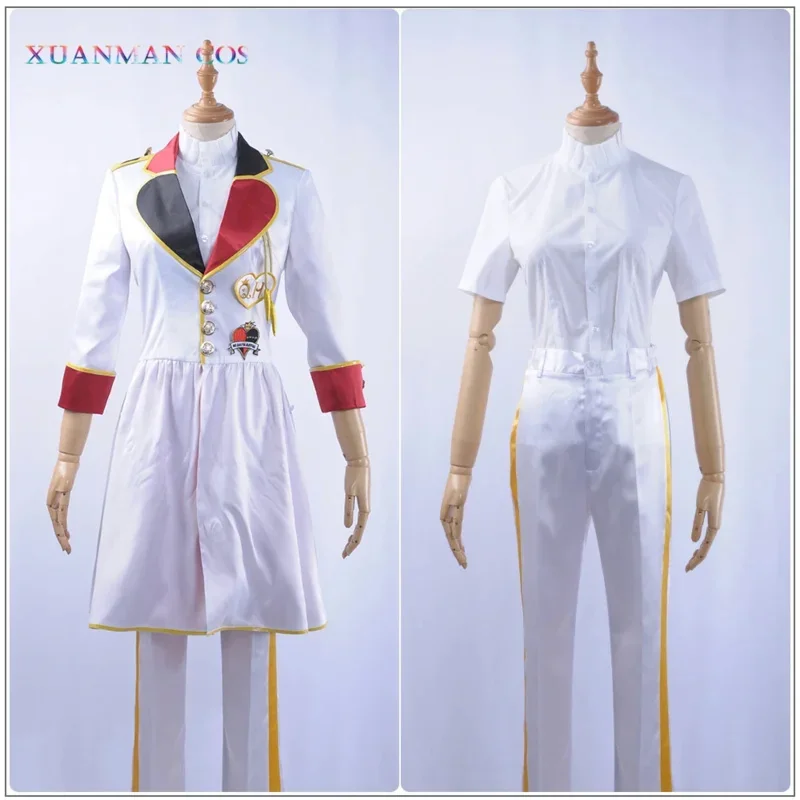 เกมTwisted-Wonderlandคอสเพลย์เครื่องแต่งกายAlice In Wonderland Custom Menซาตินชุดกางเกงเสื้อคลุมยาวปริศนาRosehearts