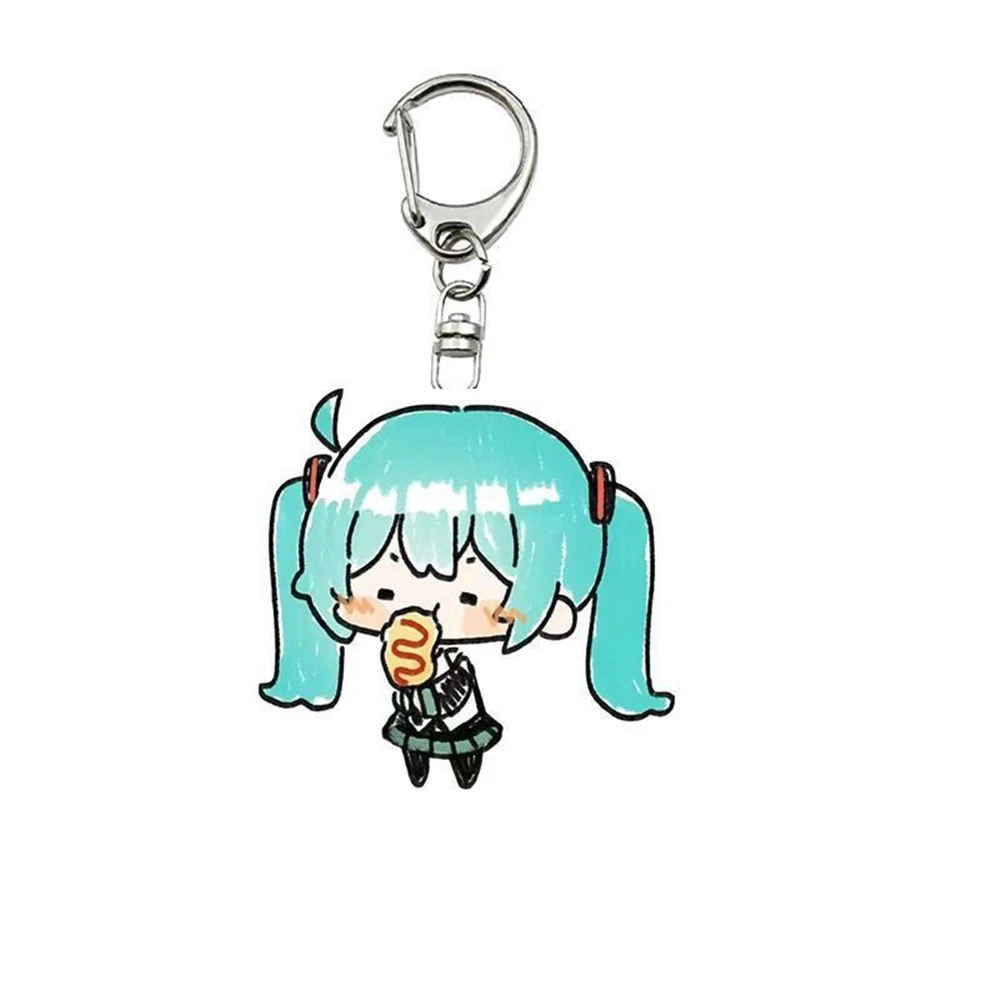 Anime Hatsune Sakura SNOW Miku Kawaii Girl Cosplay Acrylic Key Chain Keychain Pendant Prop Accessories Gift