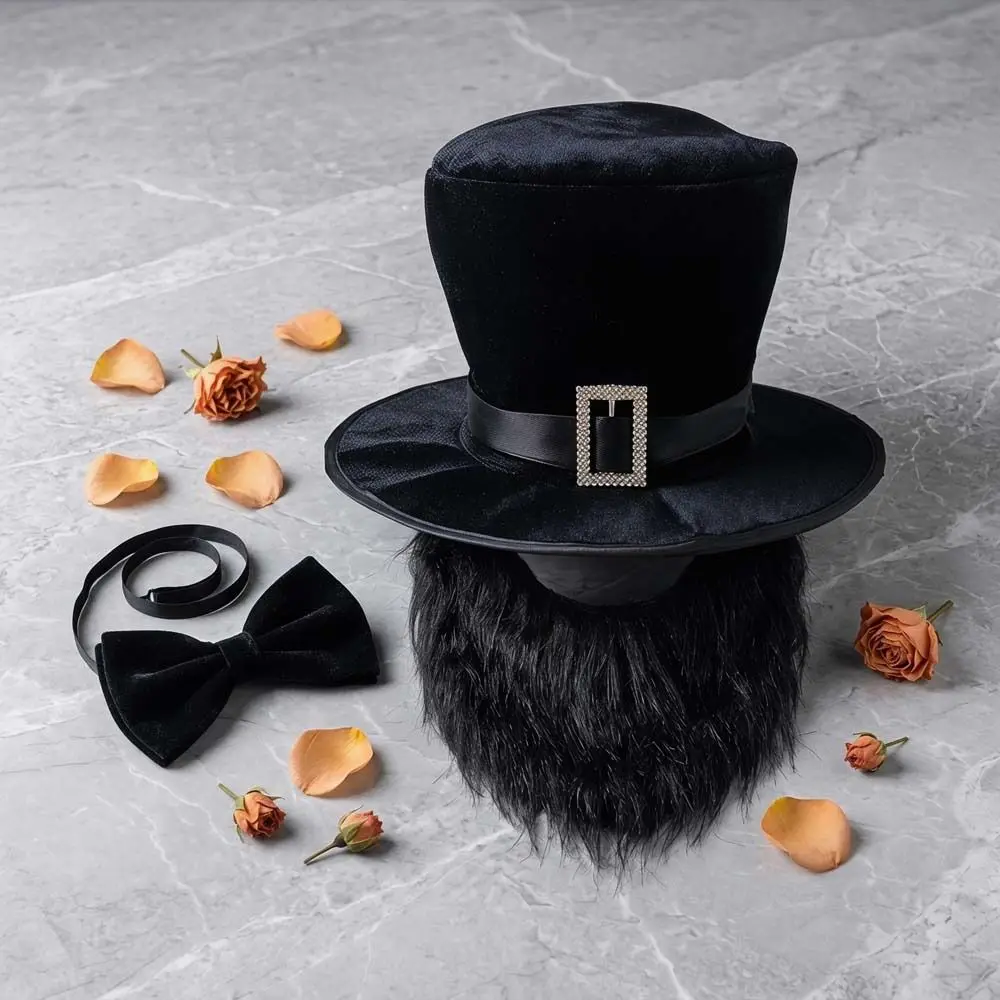 

Bar Dress Up Black Top Hat Adorable Unique Formal Costume Hat Simulation Funny Black Magician Hat Scene Decor