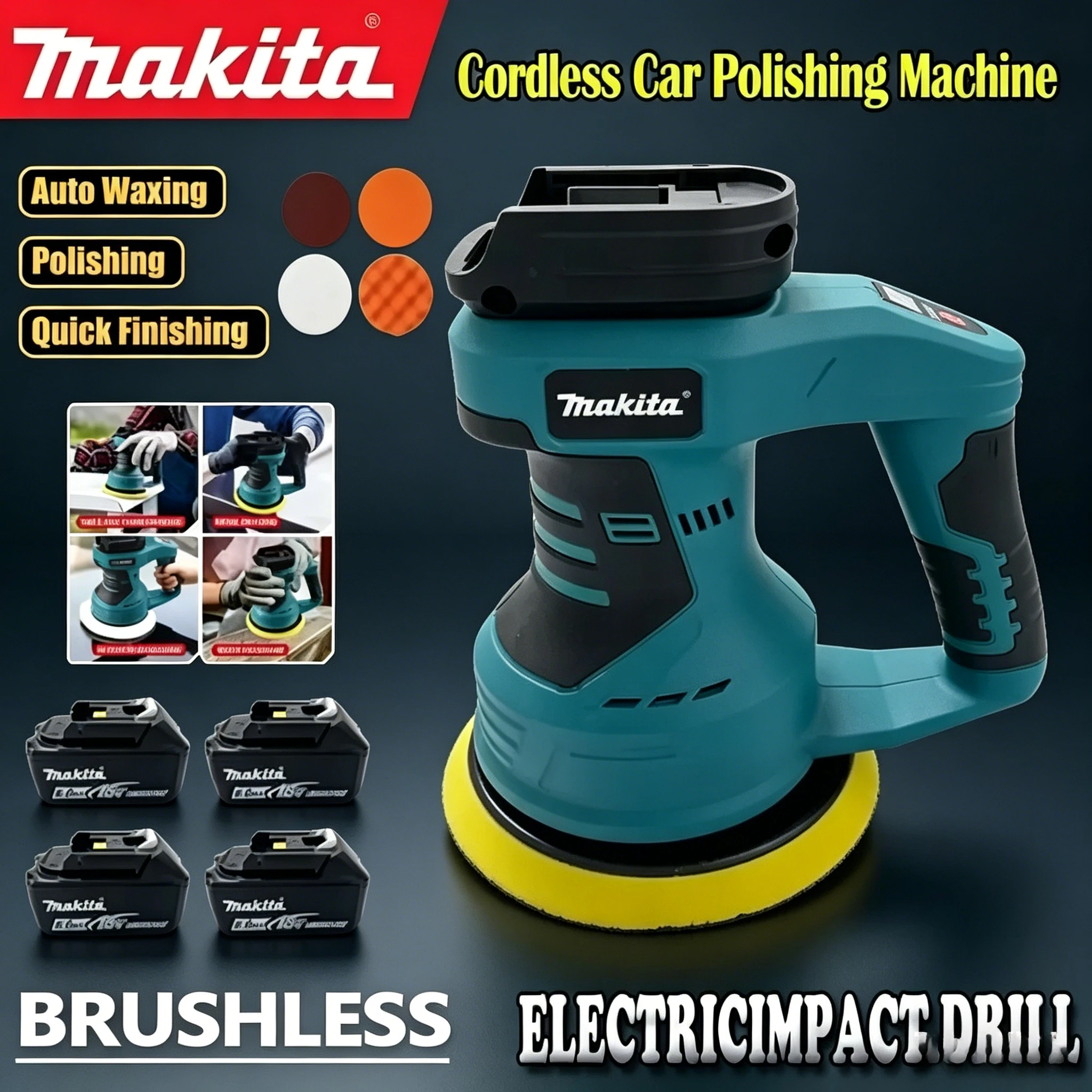 

Полировальная машина Makita: Аккумуляторный беспроводной электрический полировщик для авто, регулируемый, для воскования и нанесения защитных покрытий