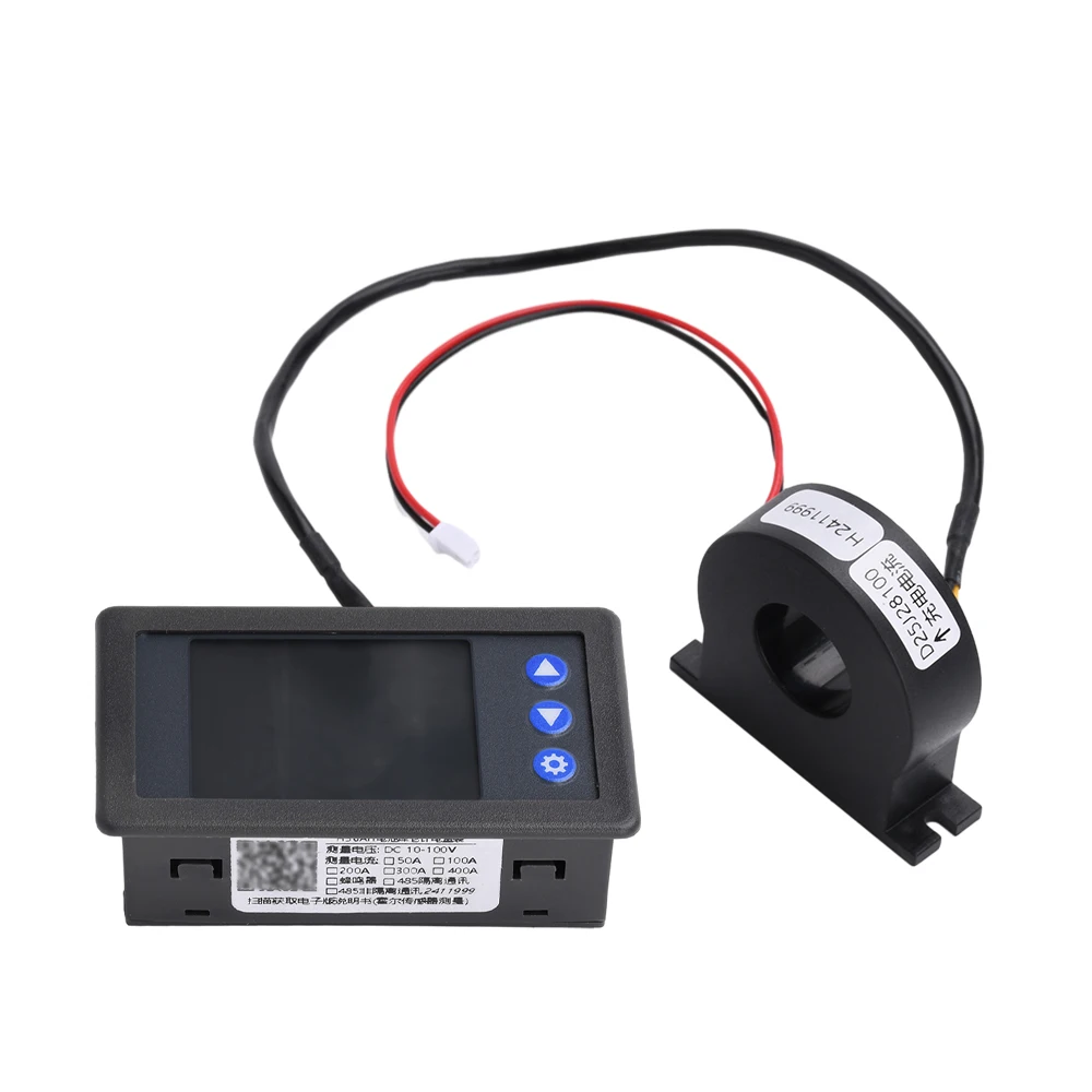 H56AH High Precision Color Screen Power Indicator DC 9-100V 50A 100A 200A 300A 400A Car voltmeter Ammeter Hall Coulometer