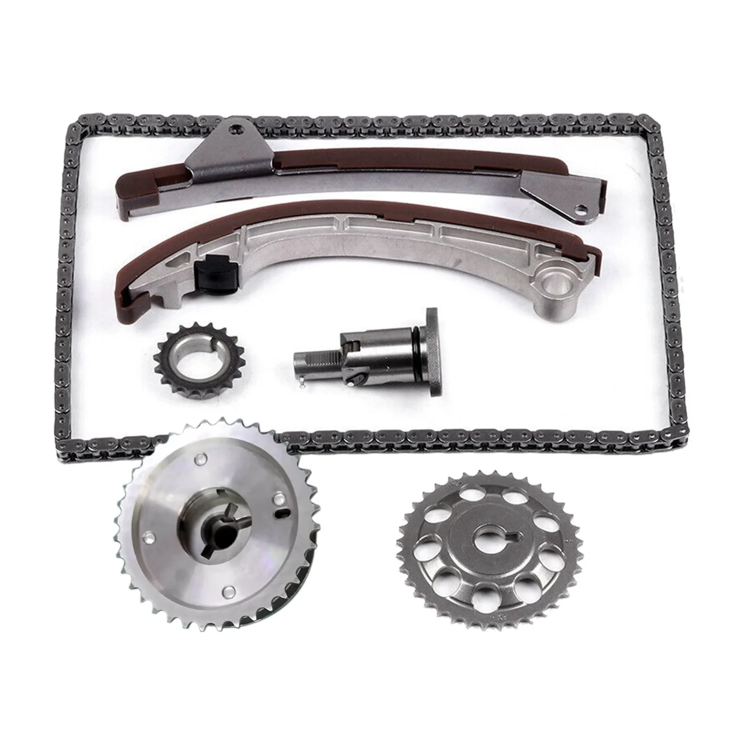 

Engine Timing Chain Kit for Toyota Corolla Matrix Chevrolet Prizm 2000-2008 3ZZ-FE 1ZZ-FE Tensioner Guide Rail Crank Cam