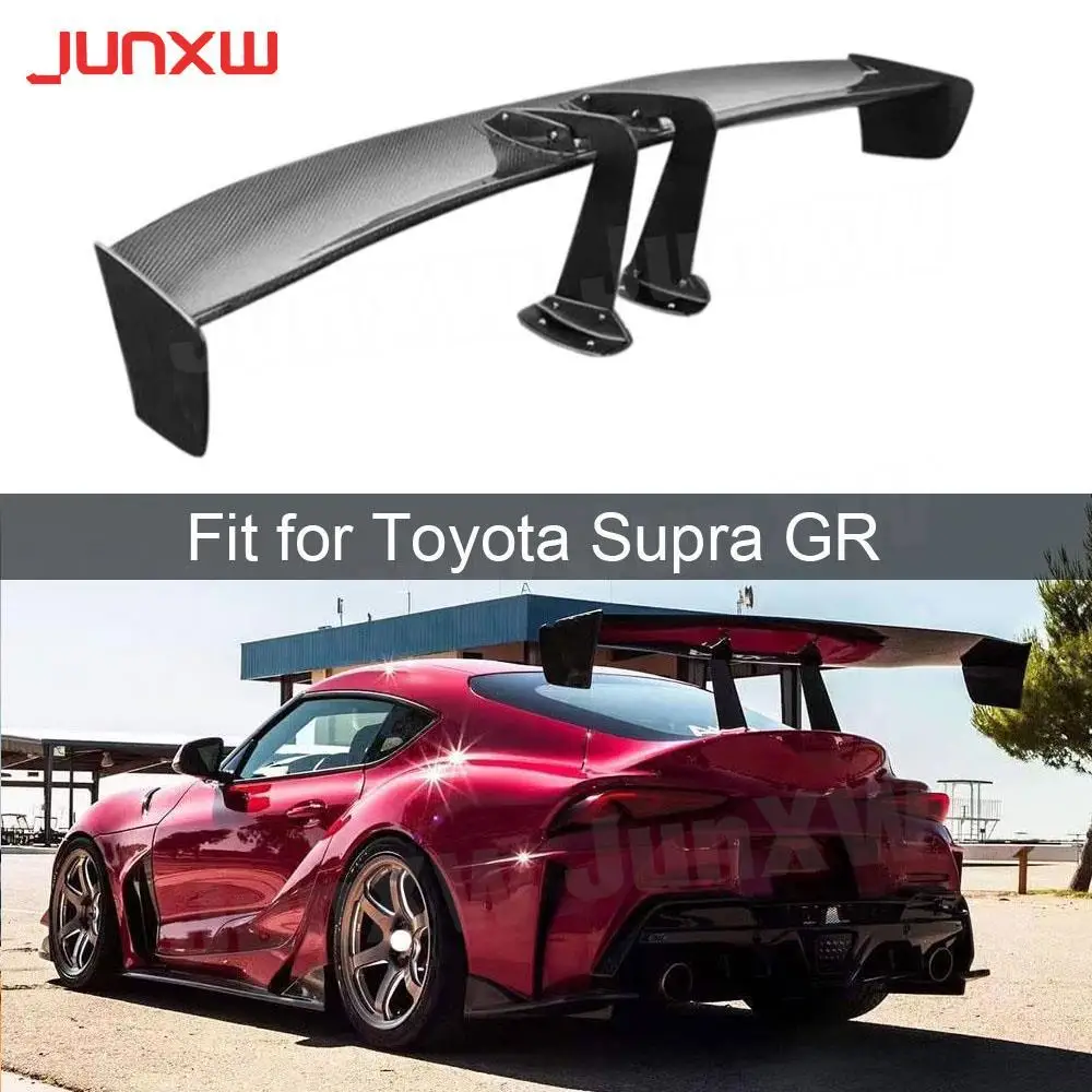 

Carbon Fiber Auto Car Accessorise Rear Trunk Boot Spoiler Lip Wings GT Style For Toyota Supra GR A90 A91 2019 2020 Car Styling