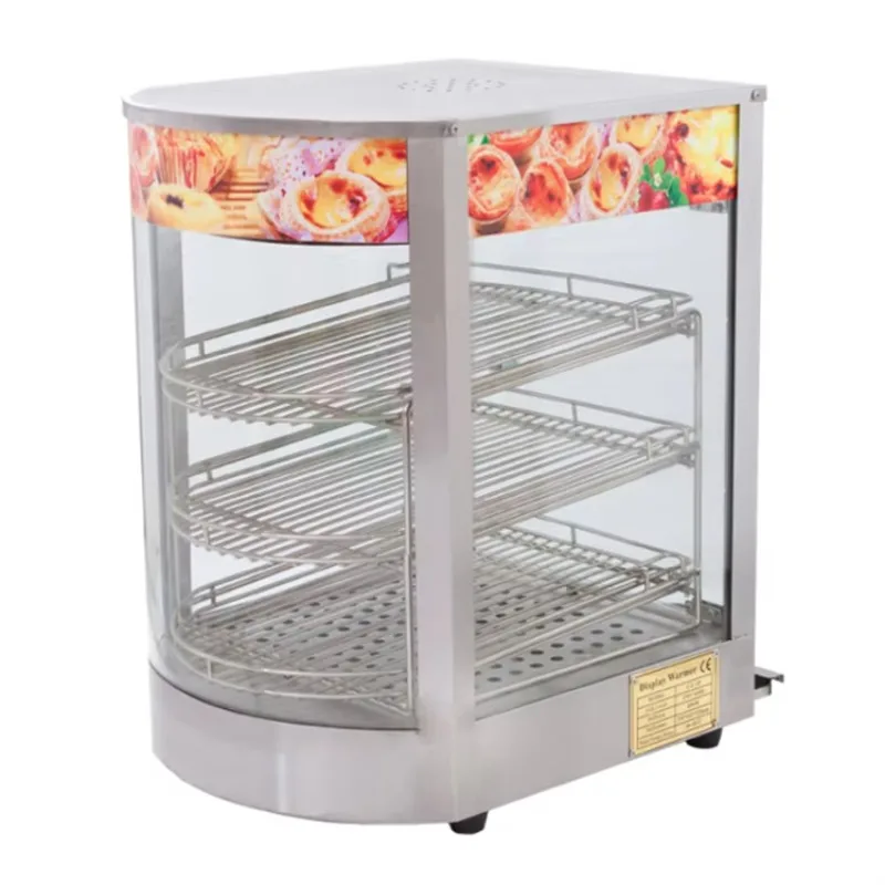 

Hot Sale Stainless Steel Commercial Food Warmer Display Pie Warmer Display Food Display Showcase