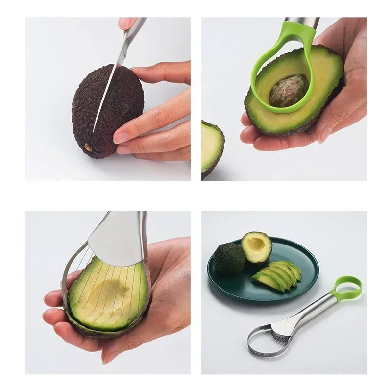 Avocado Knife Gadget Stainless Steel Cutter Kitchen Gadgets Fruit Cutting Artifact All for Kitchen and Home Dragon Fruit Slices