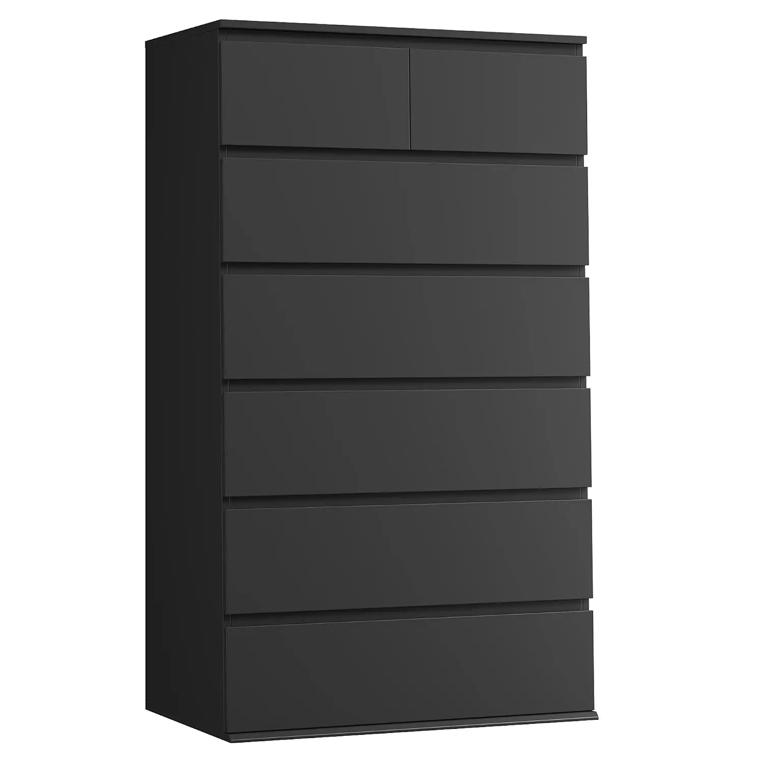 7-Drawer Black Dresser for Bedroom Storage Furniture, Customized