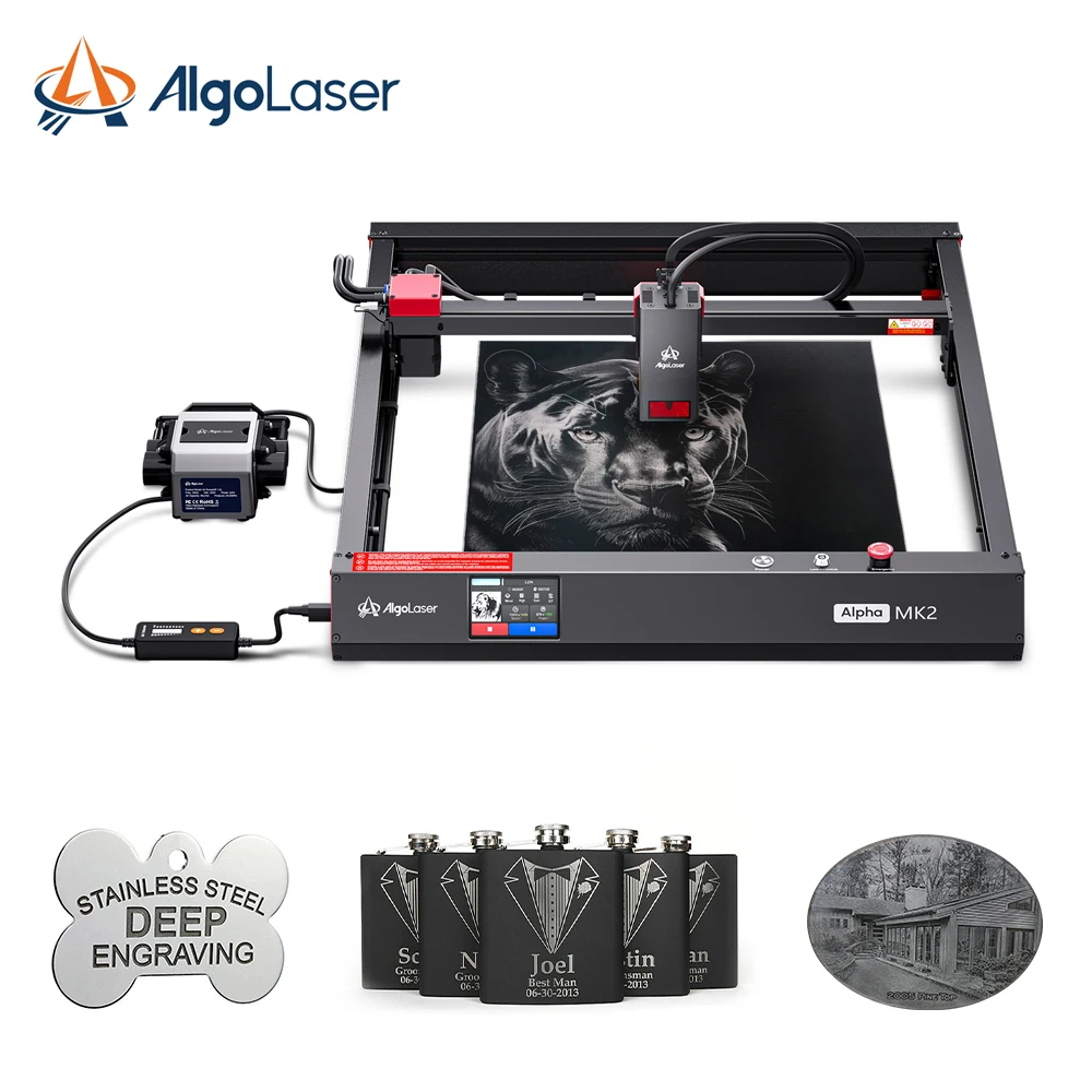 Desktop Touch Screen Diode Laser Engraver Cutting Machine For Stainless Steel Coated Metal Wood Acrylic Multi Material Engraving