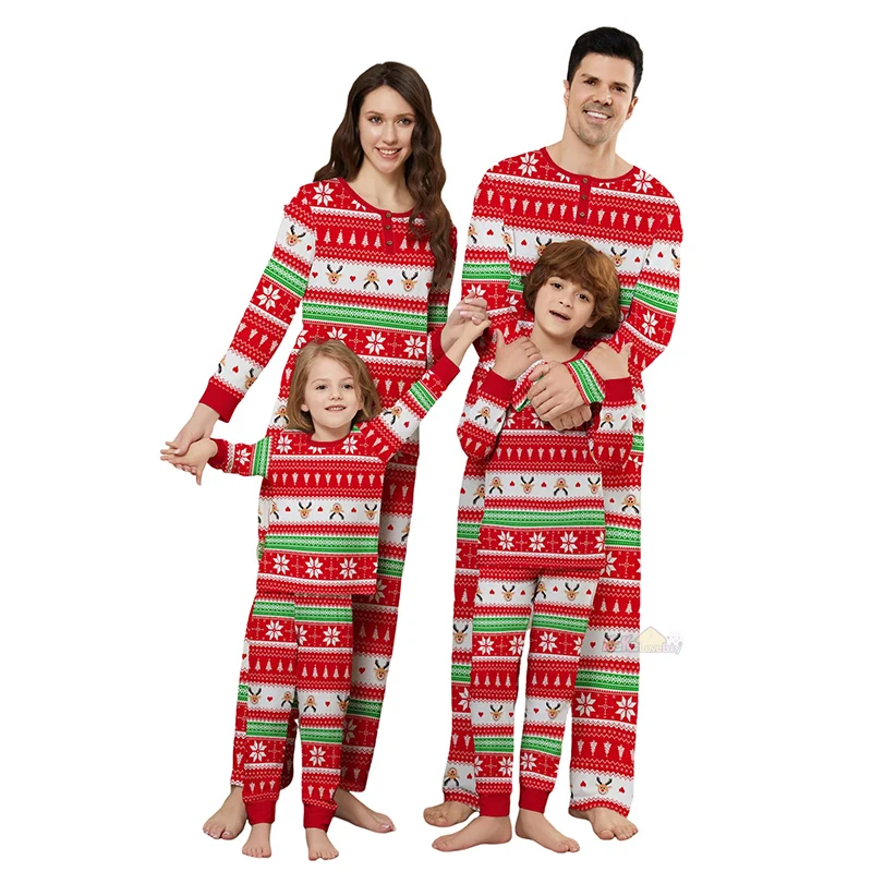 

Christmas Matching Family Pajamas Set 2025 Xmas Outfits Father Mother Daughter Family Look Clothes Adult Kids Sleepwear Pyjamas