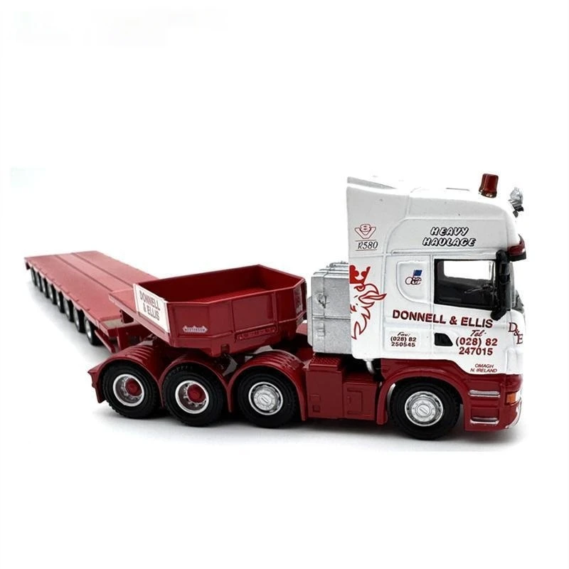 Scania R580 Wielowózowy Półnaczepa Ciężarówka Model Samochodu Kolekcja Stopowa 1:76 Wysokiej Jakości Prezent Urodzinowy Ozdoby na Biurko